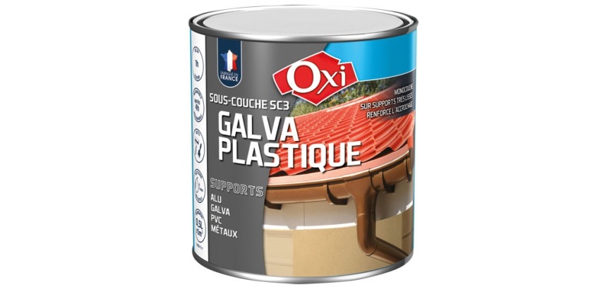 Peinture - sous-couche SC3 - galva plastique - 0.5 L - blanc mat