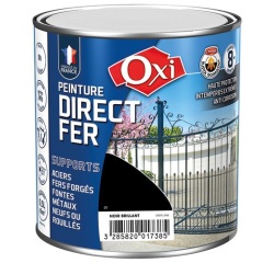 Peinture 0,5 L Brillante Direct Fer - Noir RAL 9005