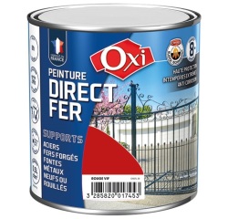 Peinture 0,5 L Brillante Direct Fer - Rouge Vif RAL3020
