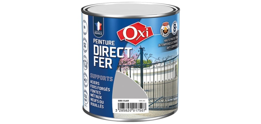 Peinture 0,5 L Brillante Direct Fer - Gris Clair RAL 7035