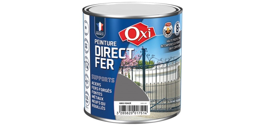 Peinture 0,5 L Brillante Direct Fer - Gris Foncé RAL 7000