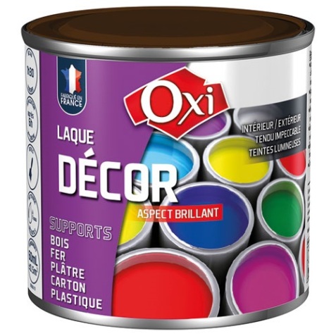 Laque décor aspect brillant - 60 mL - chocolat