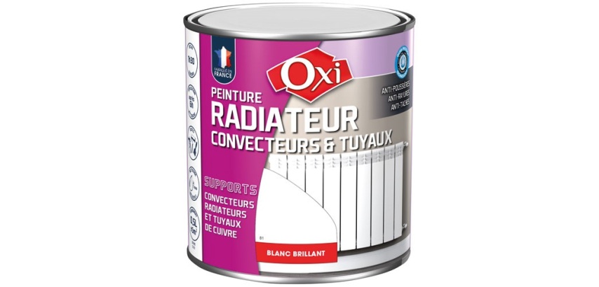 Peinture radiateur - convecteur et tuyaux - 0.5 L - blanc brillant
