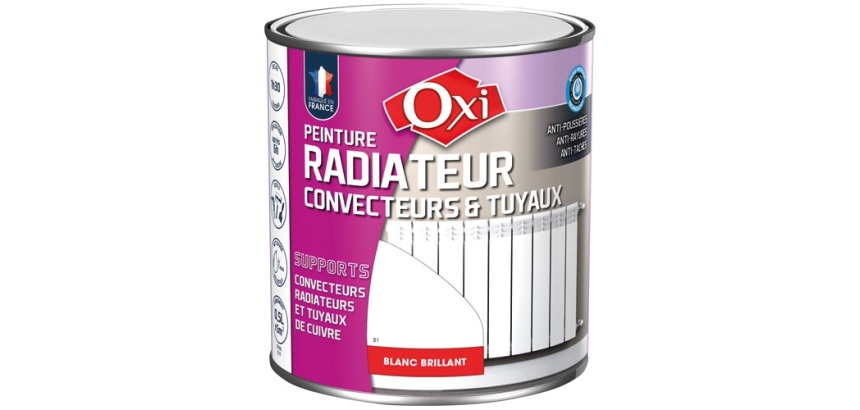 Peinture radiateur - convecteur et tuyaux - 0.5 L - blanc brillant
