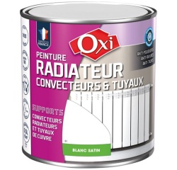 Peinture radiateur - convecteur et tuyaux - 0.5 L - blanc satin