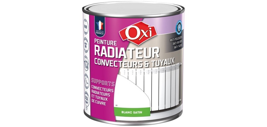 Peinture radiateur - convecteur et tuyaux - 0.5 L - blanc satin