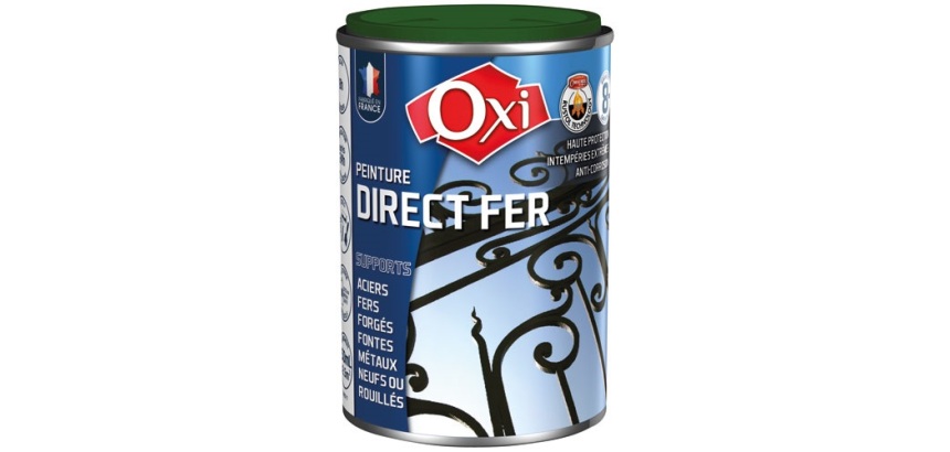 Peinture 0,25 L Brillante Direct Fer - Vert Feuillage RAL 6002