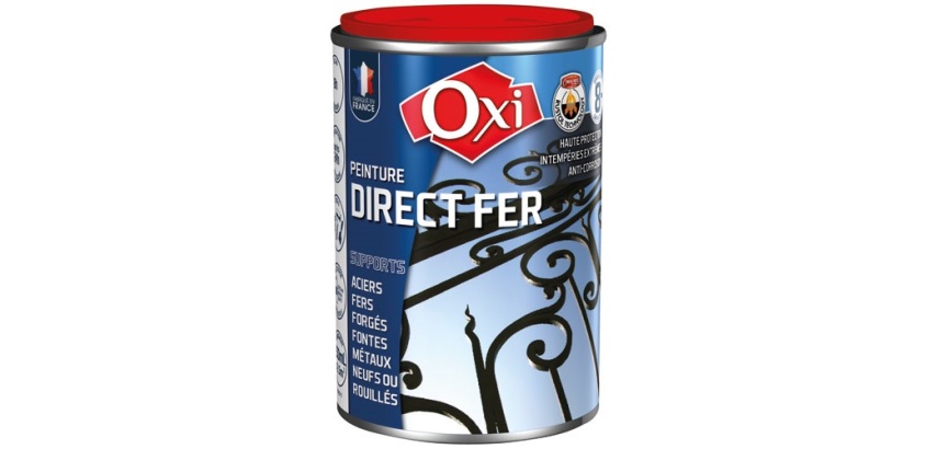 Peinture 0,25 L Brillante Direct Fer - Rouge Vif RAL3020