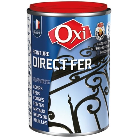 Peinture fer brillante - direct fer - intérieur - extérieur - 250 mL - roug