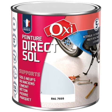 Peinture direct sol satin - 0.5 L - gris clair