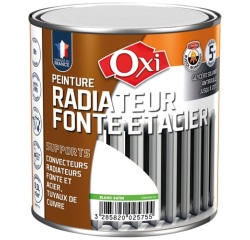 Peinture radiateur - fonte et acier - 0.5 L - blanc satin