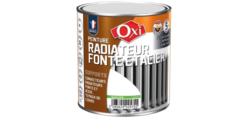 Peinture radiateur - fonte et acier - 0.5 L - blanc satin