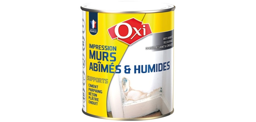 Peinture mur abîmés et humide - blanc - 2.5 L