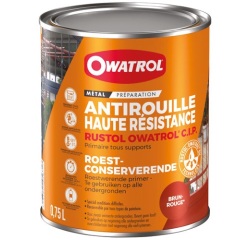 Primaire antirouille haute résistance Brun Rouge - Pot 0.75 L