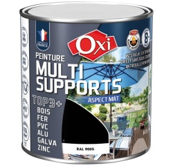 Peinture Mate Multi-supports 0.5 L Top 3+ - Noir