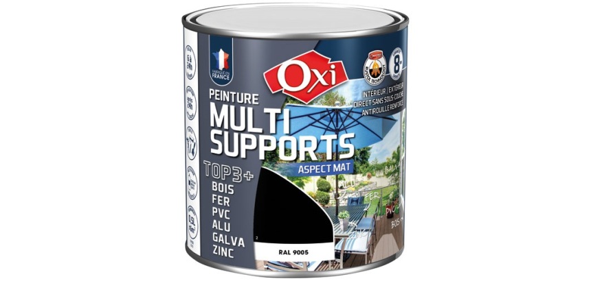 Peinture Mate Multi-supports 0.5 L Top 3+ - Noir