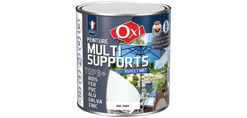 Peinture Mate Multi-supports 0.5 L Top 3+ - Gris Clair