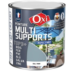 Peinture Mate Multi-supports 0.5 L Top 3+ - Gris Foncé