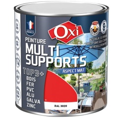 Peinture Mate Multi-supports 0.5 L Top 3+ - Rouge Vif