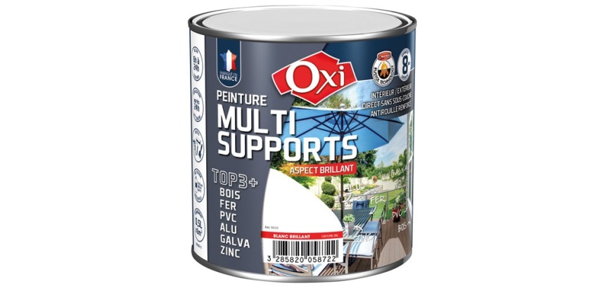 Peinture Brillante Multi-supports 0.5 L Top 3+ - Blanc