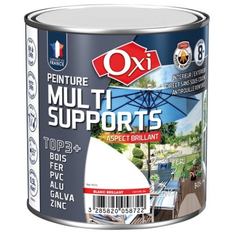 Peinture brillante - TOP 3+ - multi-supports - intérieur et extérieur - 500
