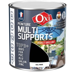 Peinture Brillante Multi-supports 0.5 L Top 3+ Noir