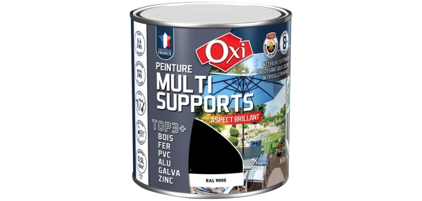 Peinture Brillante Multi-supports 0.5 L Top 3+ Noir