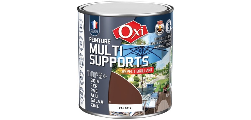 Peinture Brillante Multi-supports 0.5 L Top 3+ - Brun