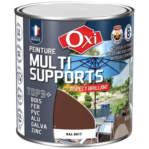 Peinture brillante - TOP 3+ - multi-supports - intérieur et extérieur - 500