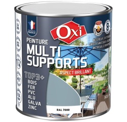 Peinture Brillante Multi-supports 0.5 L Top 3+ - Gris Foncé