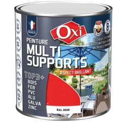 Peinture Brillante Multi-supports 0.5 L Top 3+ - Rouge Vif