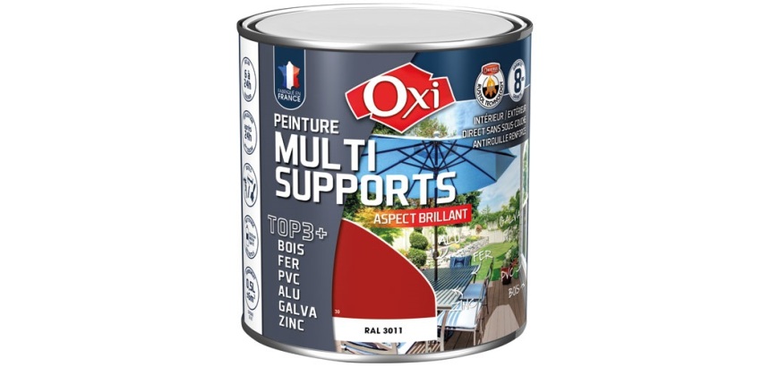 Peinture Brillante Multi-supports 0.5 L Top 3+ - Bordeaux