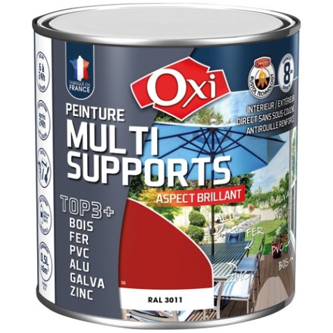 Peinture brillante - TOP 3+ - multi-supports - intérieur et extérieur - 500
