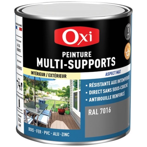 Peinture mat - TOP 3+ - multi-supports - intérieur et extérieur - 500 mL -