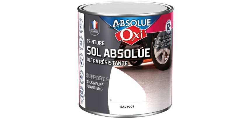 Peinture sol Veloutée 0,5 L Sol Absolue - Blanc Crème