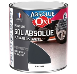 Peinture sol Veloutée 0,5 L Sol Absolue - Gris Carbone