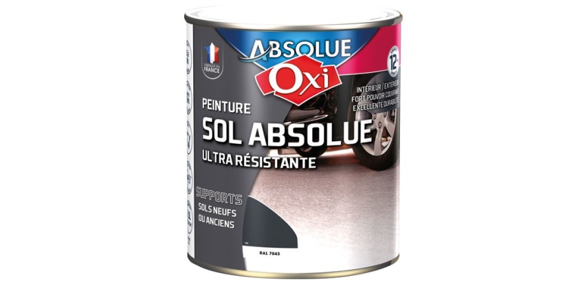 Peinture sol Veloutée 2,5 L Sol Absolue - Gris Carbone