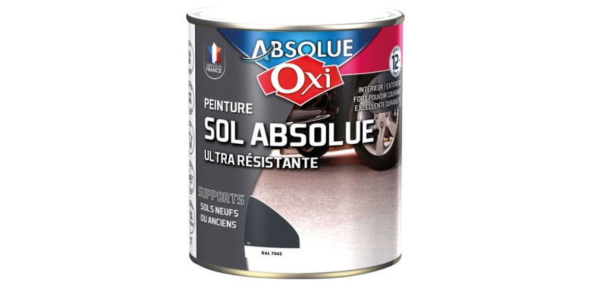 Peinture sol Veloutée 2,5 L Sol Absolue - Gris Carbone