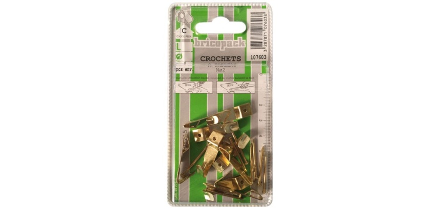 Crochet à tableau N°2 - lot de 9