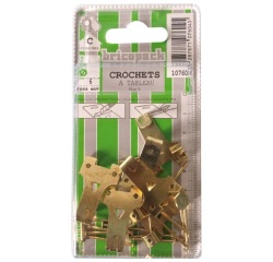 Crochet à tableau N°3 - lot de 6