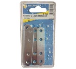 Patte d'assemblage - acier - 80 mm - sachet de 4