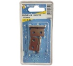 Paumelle droite nickelee - 30x40 mm - lot de 2