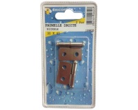 Paumelle droite nickelee - 30x40 mm - lot de 2