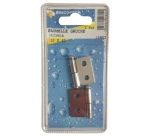 Paumelle gauche nickelee - 30x40 mm - lot de 2