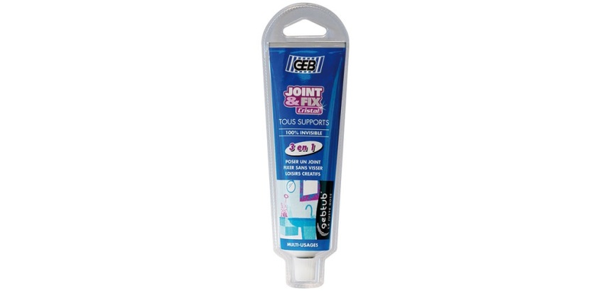 Mastic MS multi-usages - 3 en 1 - Joint et fix cristal - tube - 100 mL
