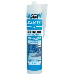 Mastic silicone sanitaire Aquatex - blanc - 310 mL