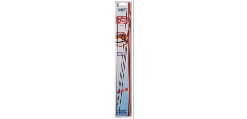 Brasure cuivre/phosphore/argent - lot de 5 baguettes
