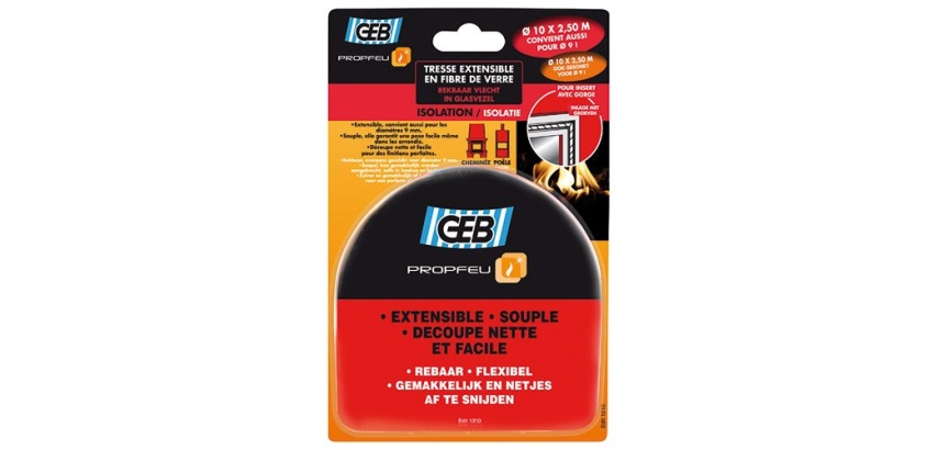 Tresse fibre verre extensible Ø 10 mm x 2.5m Propfeu