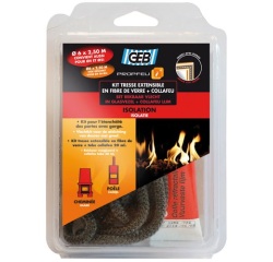 Tresse fibre verre extensible kit Ø 6 mm x 2.50 m tube collafeu