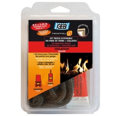 Tresse fibre verre extensible kit Ø 8 mm x 2.50 m tube collafeu